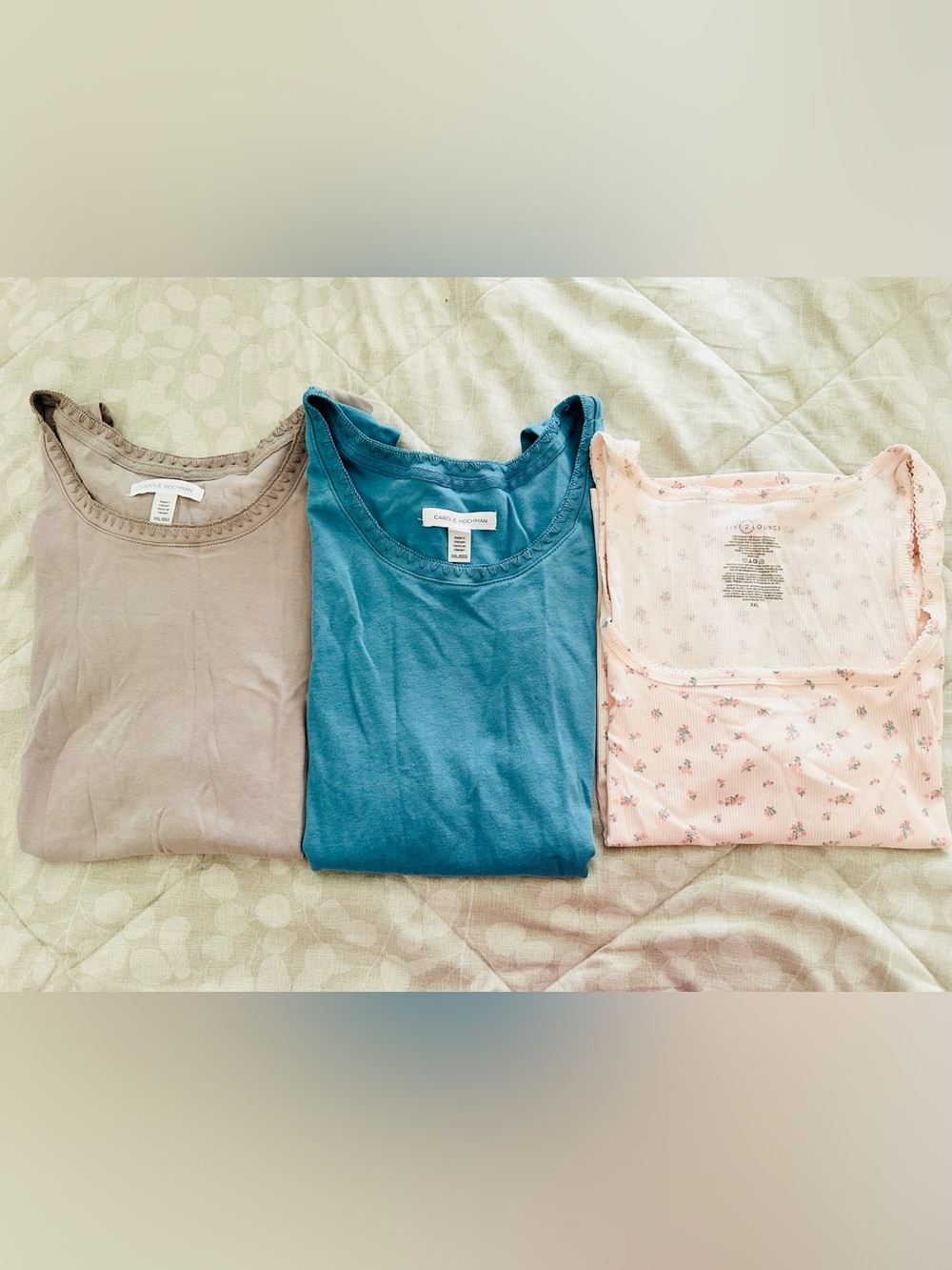 3 pcs- Woman Carole Hochman & Live 2 Lounge Sleepwear tops XXL